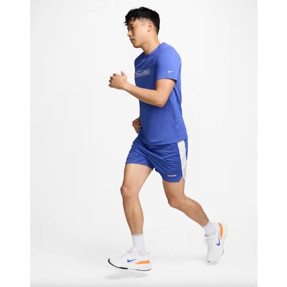 Nike Hyverse Track Club Men's Dri-FIT UV Short-Sleeve Running Gym Top Blue Large - Picture 7 of 13